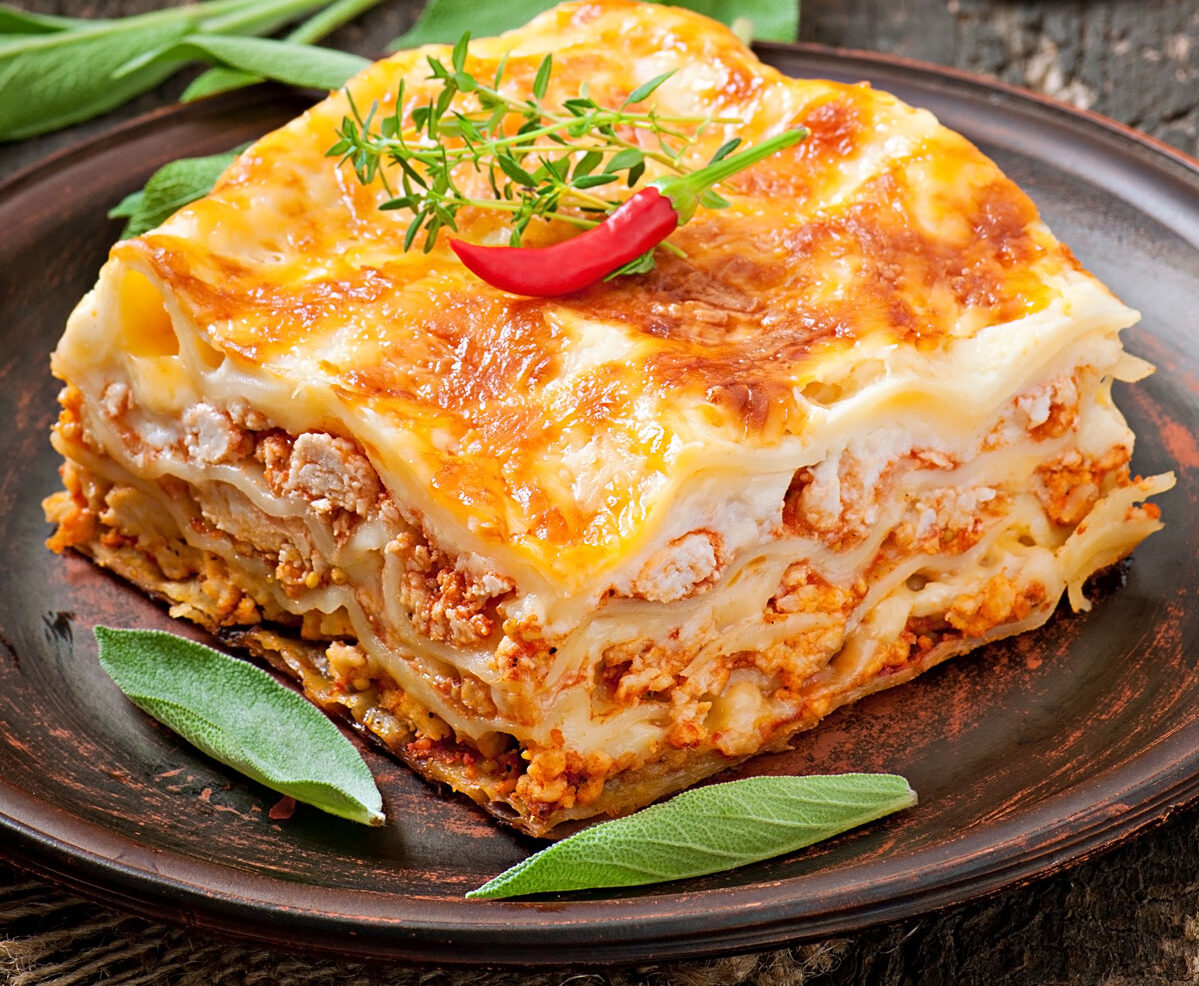 the delicious lasagna