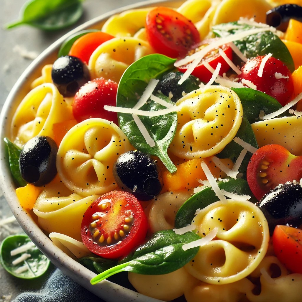 Cheese tortellini pasta salad 